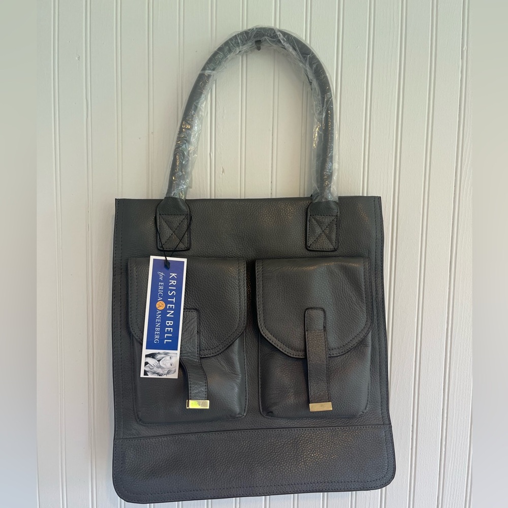Kristen Bell for Erica Anenberg Large Leather Tote Bag